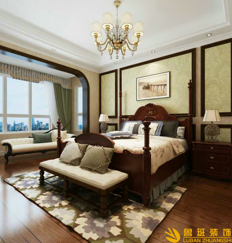 泰達風景240㎡躍層裝修設(shè)計臥室