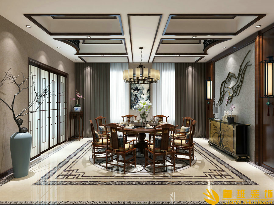 怡美嘉園460㎡別墅設計裝修客廳