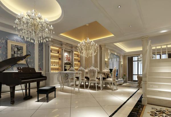 德盛苑260平簡歐設計裝修