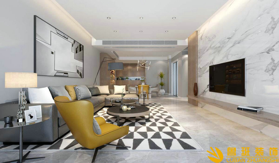 建發(fā)?天府鷺洲140平現(xiàn)代設(shè)計(jì)裝修客廳