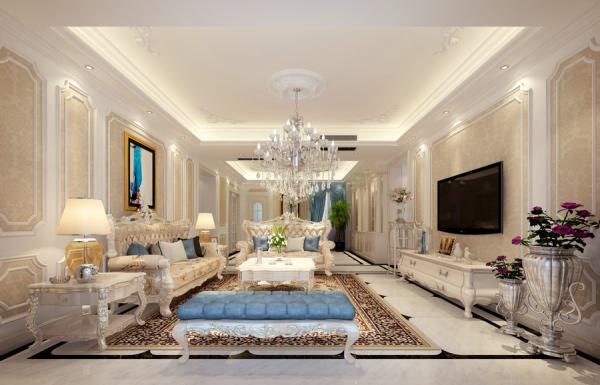 龍湖世紀峰景164平法式裝修設計