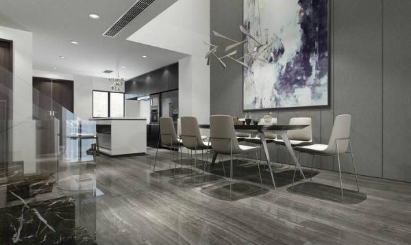 蔚藍(lán)卡地亞398平現(xiàn)代別墅設(shè)計(jì)裝修