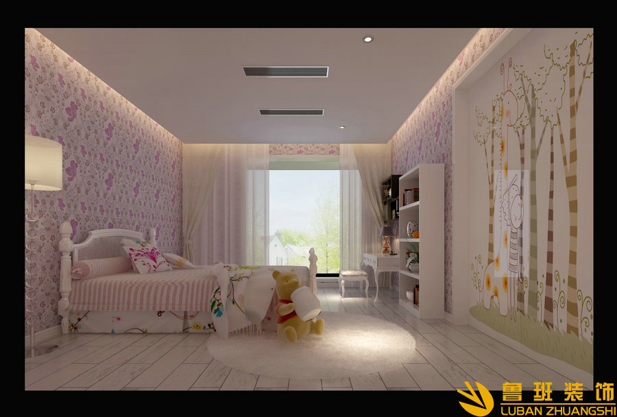紫檀小區(qū)290平現(xiàn)代大平層設(shè)計(jì)裝修女兒房