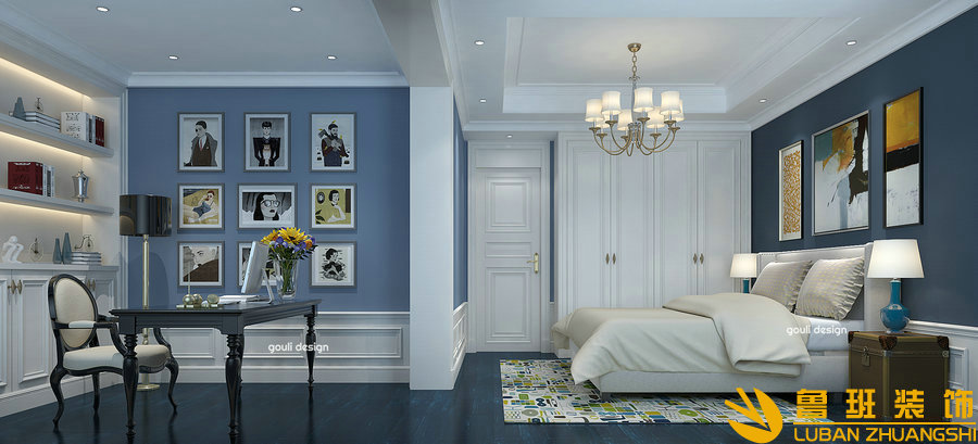 九號公館240平歐式設(shè)計裝修兒子房