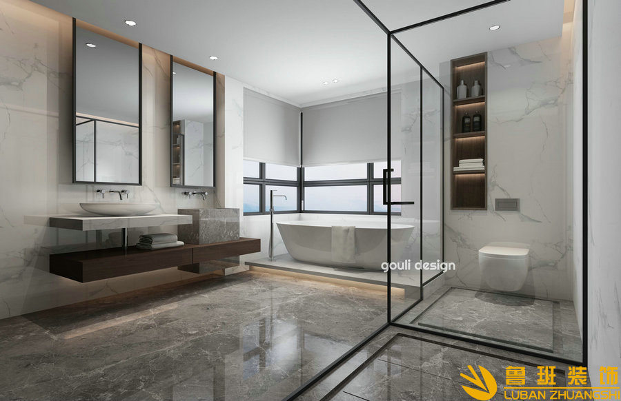 南門綠郡后現代別墅設計裝修主衛