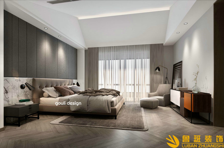 雅居樂現代別墅設計裝修臥室