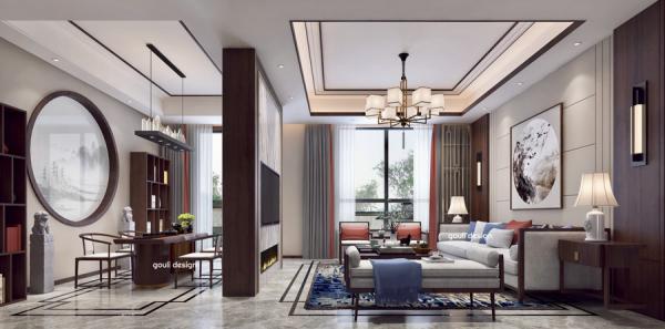 中州中央公園300新中式設計裝修