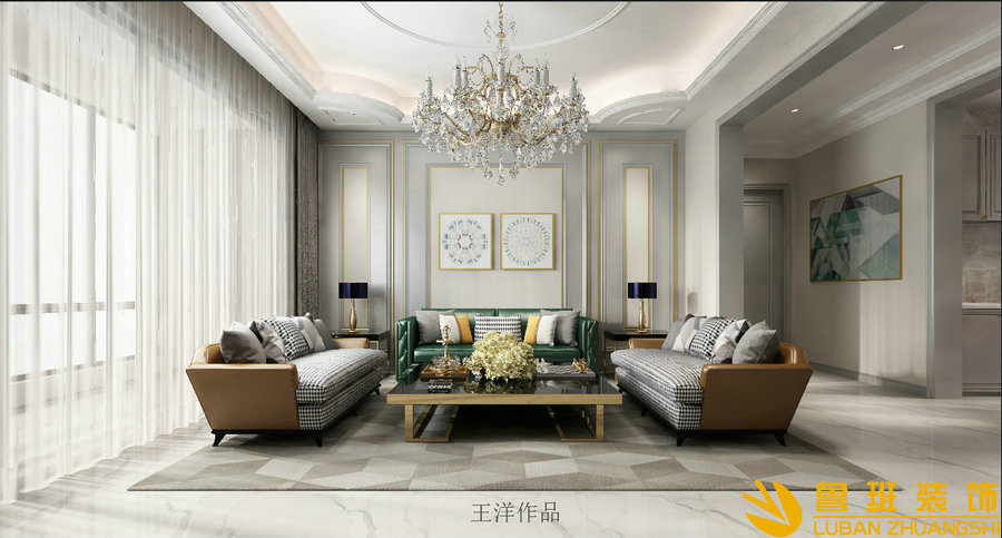 鷺湖宮八區(qū)337.5平簡歐大平層設(shè)計裝修餐廳