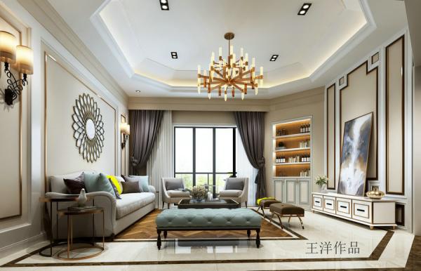 華潤(rùn)翡翠城270躍層簡(jiǎn)歐裝修設(shè)計(jì)