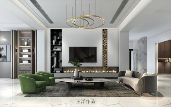 雅居樂634平簡歐別墅設計裝修