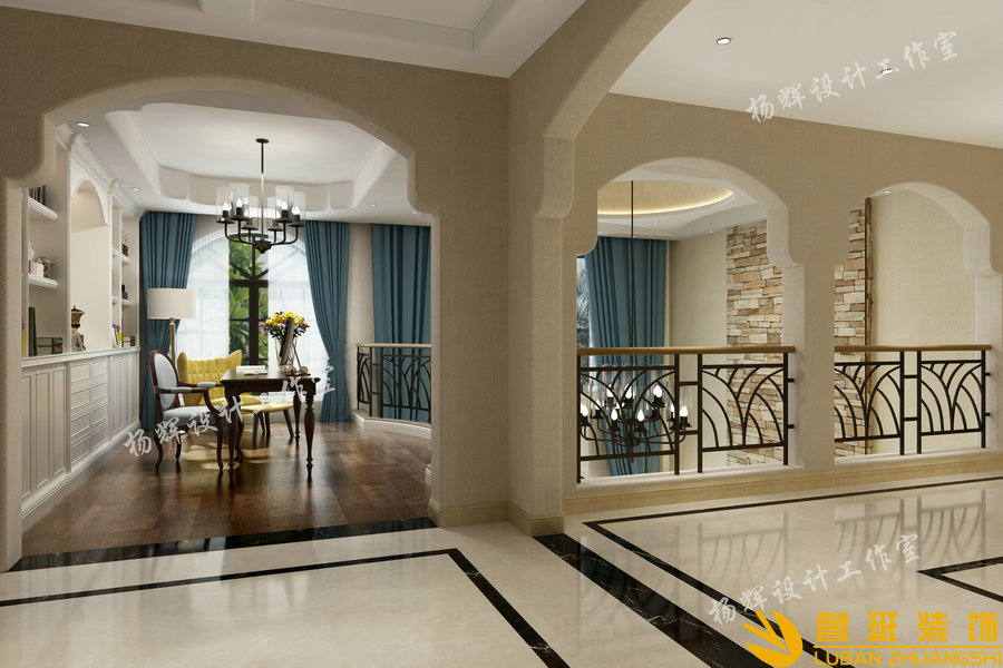 復地·御香山408平地中海別墅設計裝修書房