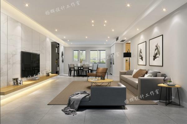 恒大·天府半島160平現代平層設計裝修