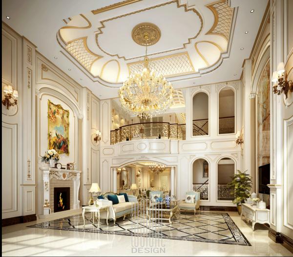 翡翠國際350平法式別墅設計裝修