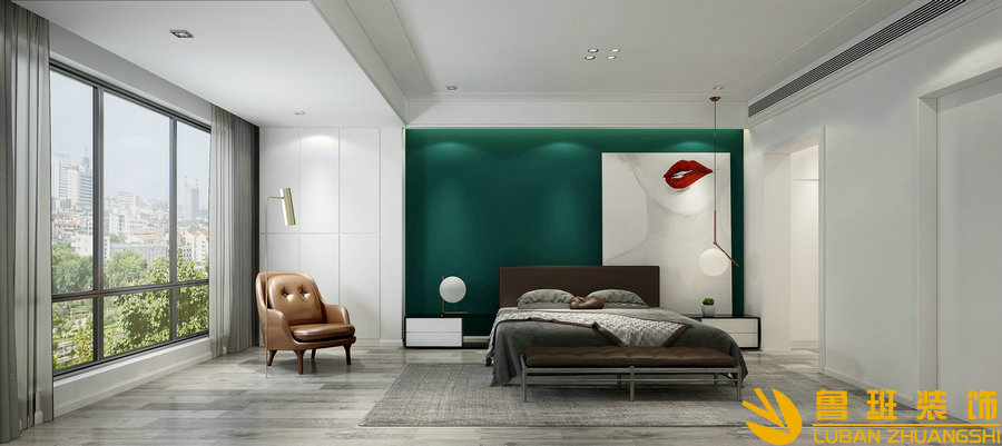 華潤.公園九里220平躍層設(shè)計(jì)裝修臥室