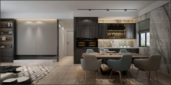 龍湖世紀峰景200現代平層裝修設計