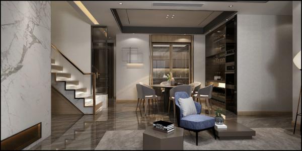 四海逸家217現(xiàn)代躍層設(shè)計(jì)裝修