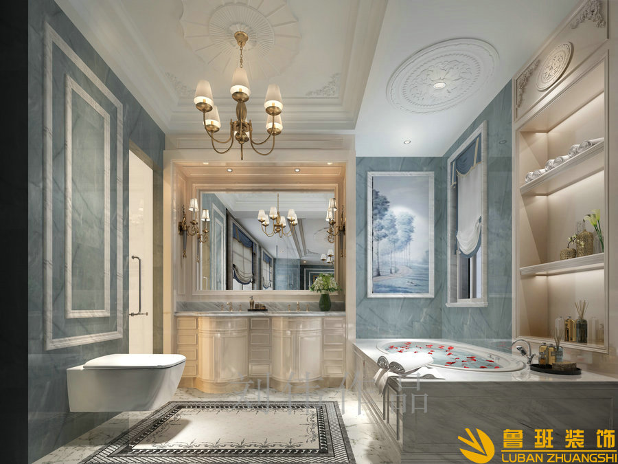 和貴南山上768法式別墅設(shè)計裝修主衛(wèi)