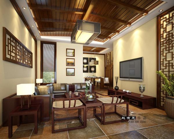 假日青城200平中式度假別墅設計裝修