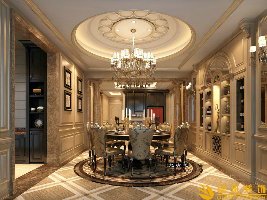 建發(fā).淺水灣600平獨(dú)棟法式別墅設(shè)計(jì)裝修餐廳