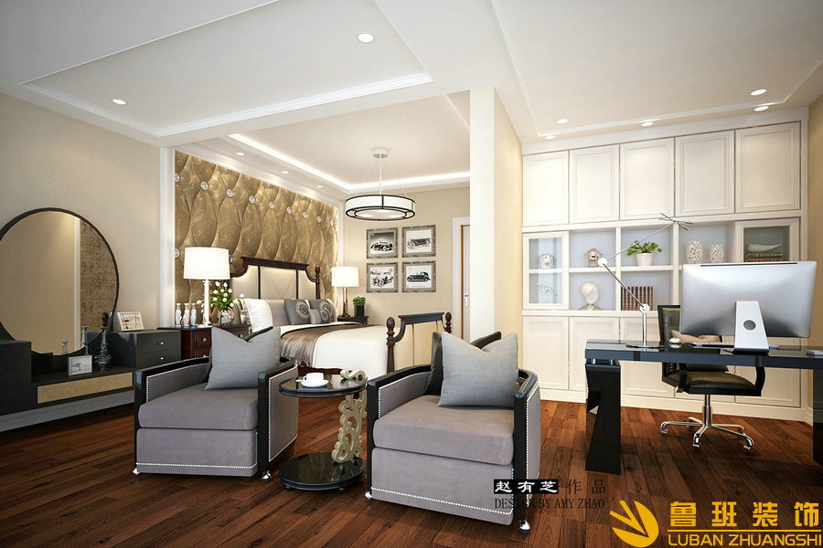 淺水灣280平混搭別墅設計裝修次臥