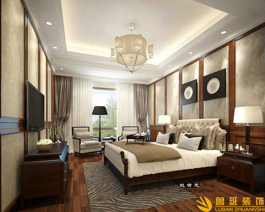 淺水灣280平混搭別墅設計裝修主臥