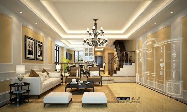 西郡英華280平別墅美式設計裝修