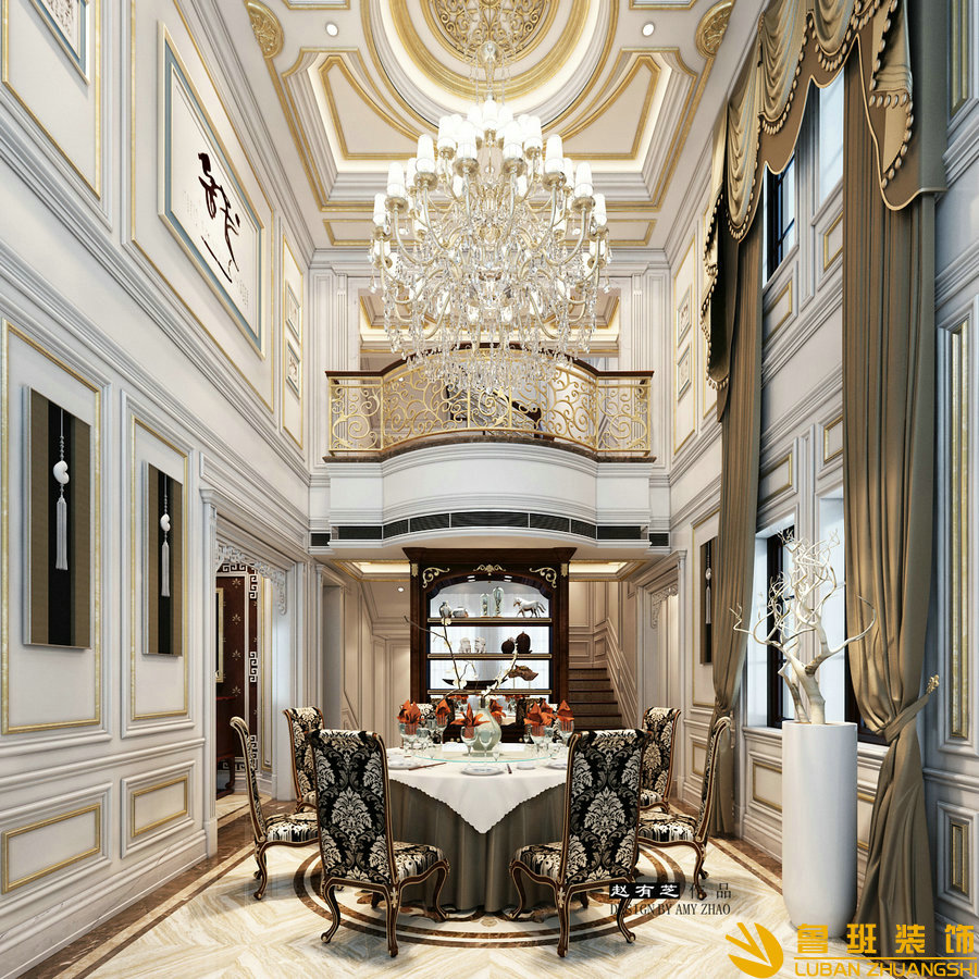 亞特蘭蒂斯500獨(dú)棟混搭別墅設(shè)計(jì)裝修餐廳