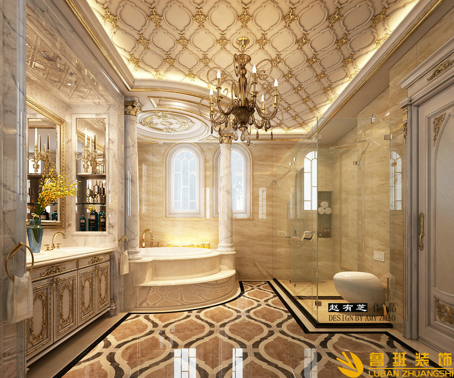 亞特蘭蒂斯500獨(dú)棟混搭別墅設(shè)計(jì)裝修主衛(wèi)