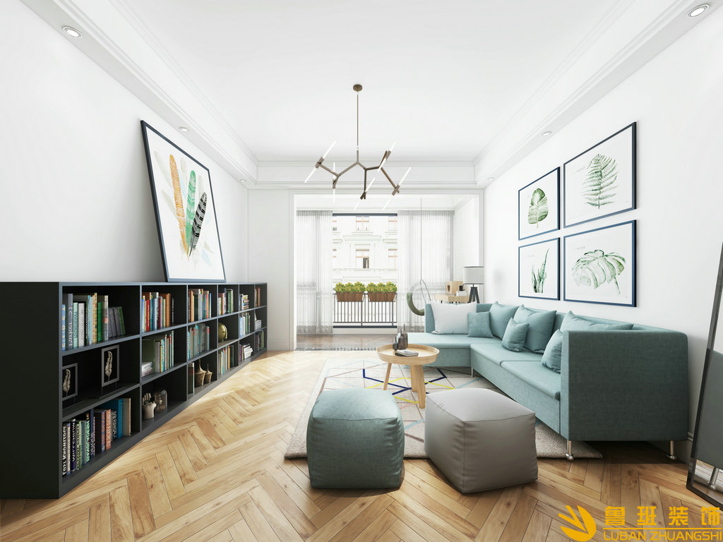 金地·金沙府邸101平現代裝修設計客廳