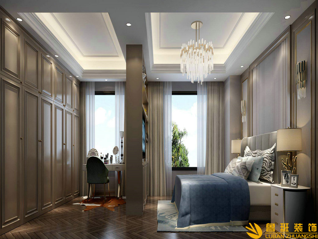 龍湖三千131平大平層裝修設計主臥