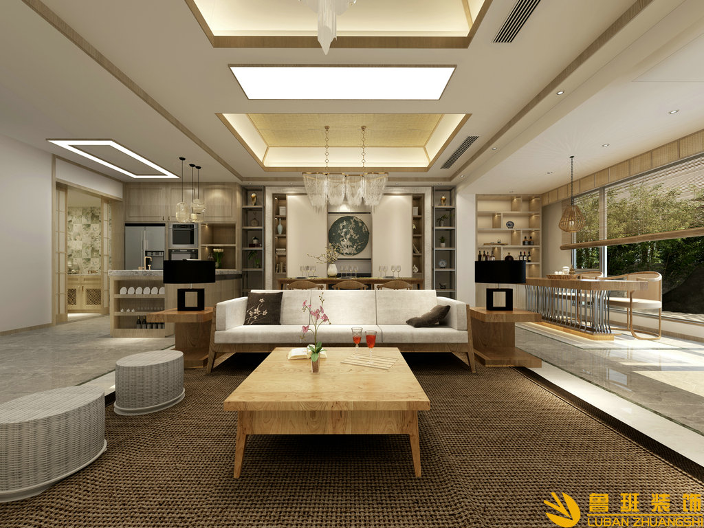 麓峰-棕櫚島320平別墅設計裝修客餐廳