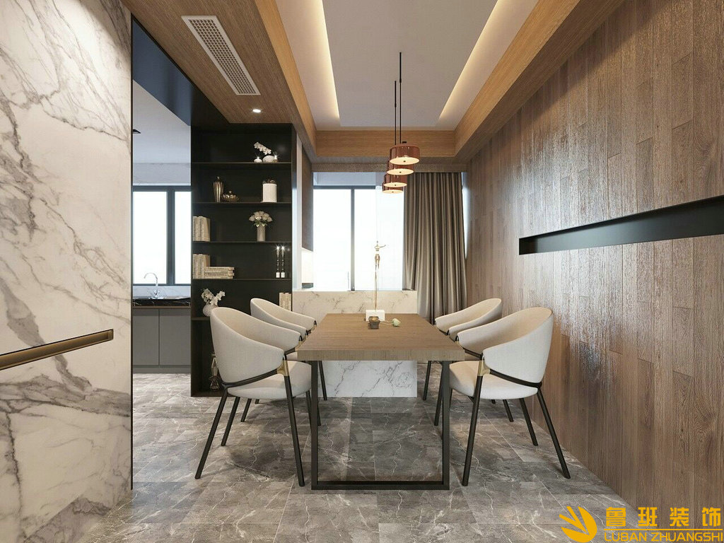 朗基天香130平平層裝修設計餐廳