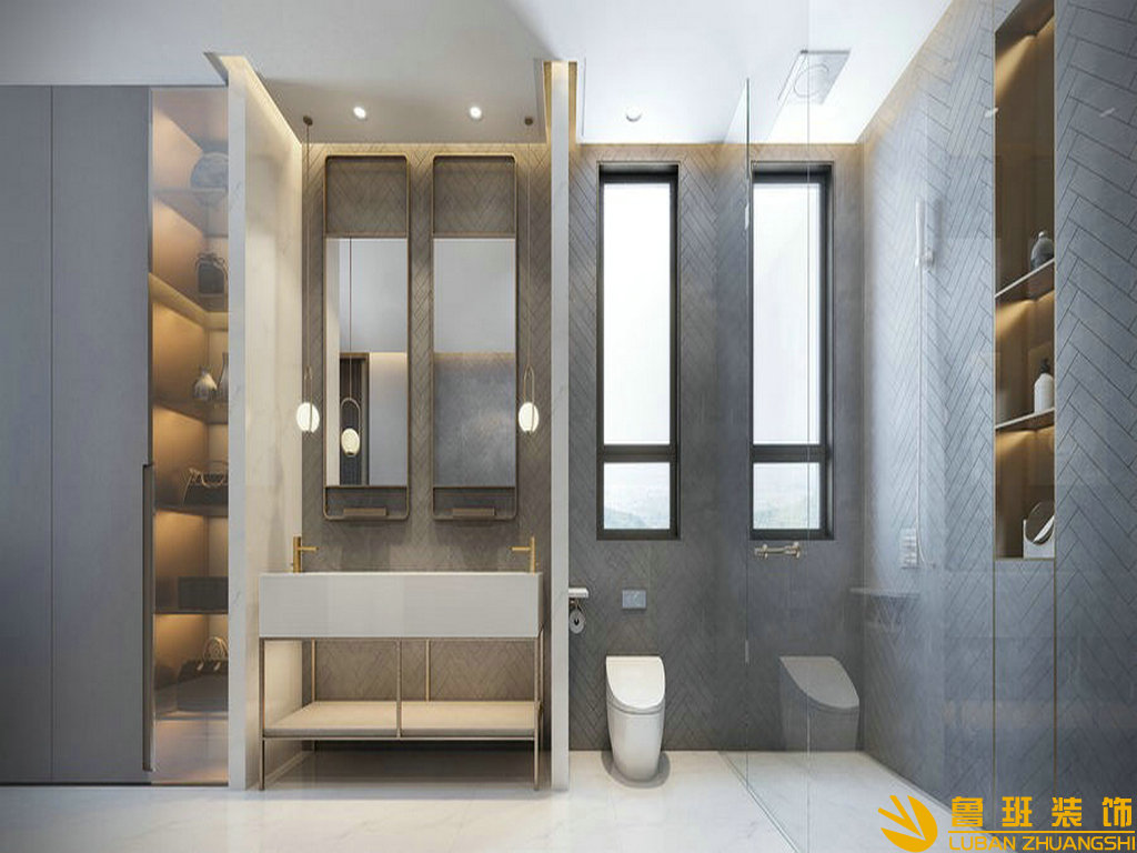 蒲江大溪谷680平別墅裝修設計衛生間