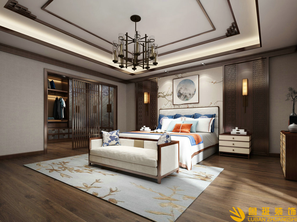 成都后花園345平別墅裝修設(shè)計主臥