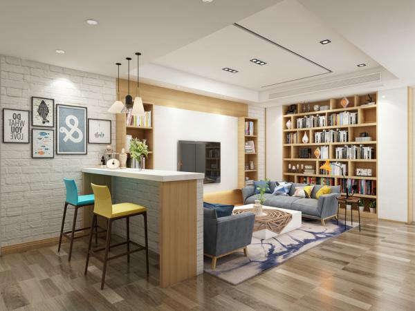 都江堰萬達城200平復式裝修設計