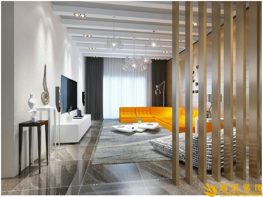 雅居樂189平大平層裝修設(shè)計客廳