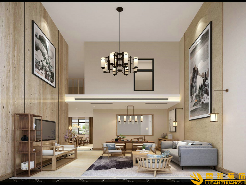 恒大金碧天下145平裝修設計客廳