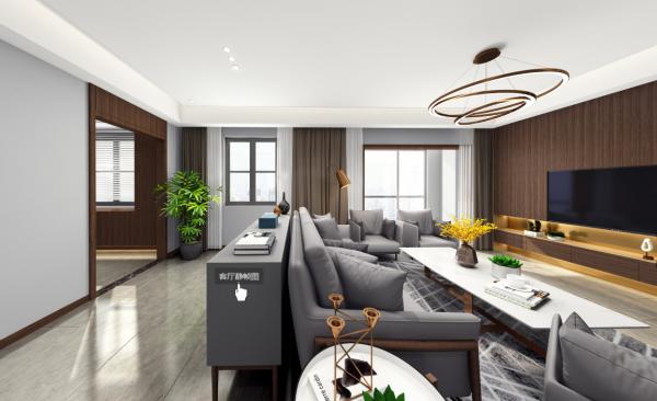 成都朗基御景園115平現代裝修設計