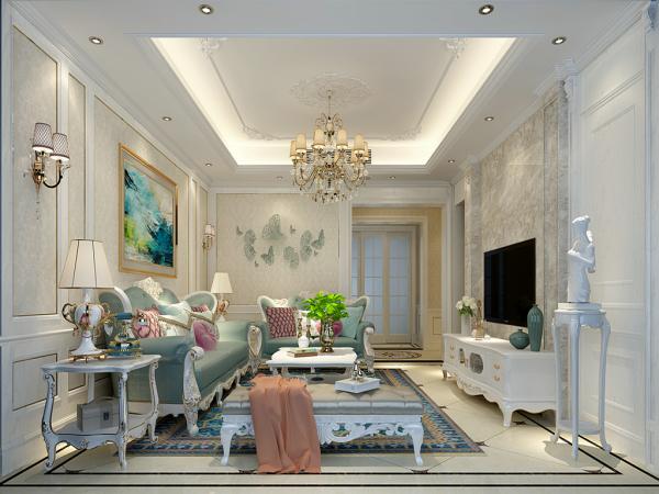 保利康橋125平簡歐裝修設計