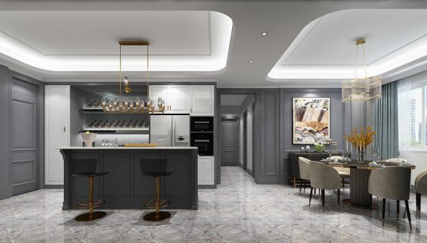 華潤.金悅灣217平美式設計裝修