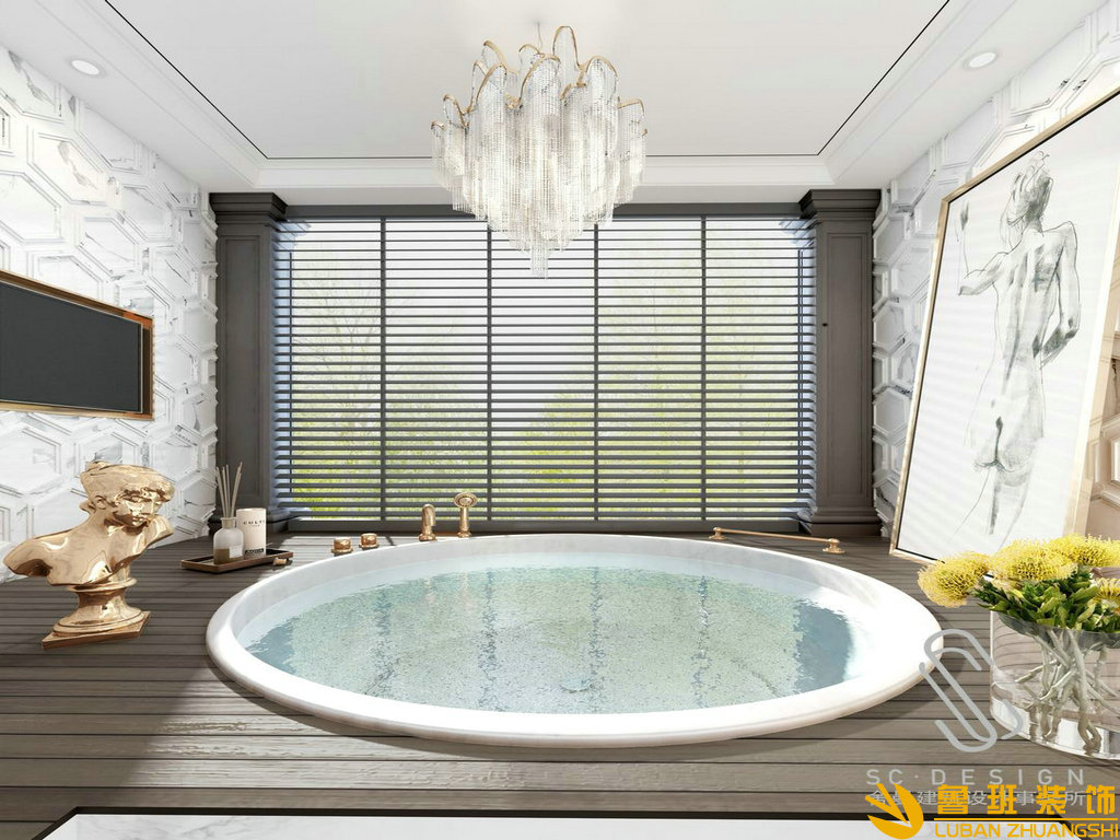 龍湖世紀峰景385平別墅裝修設計浴室