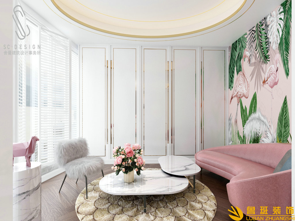 龍湖世紀峰景385平別墅裝修設計休閑廳1