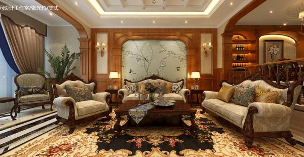 成都綠地錦天府400平美式別墅設計裝修