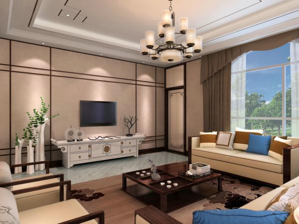 龍城一號235平新中式設計裝修