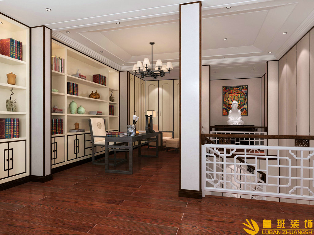 龍城一號235平新中式設計裝修餐廳