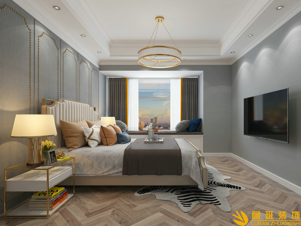 藍(lán)光公園悅府145平輕奢設(shè)計(jì)裝修臥室