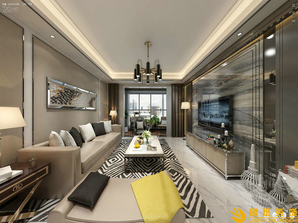 天府長城圖蘭多155設計裝修客廳