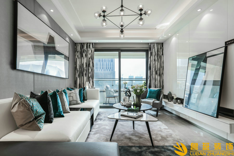 翡翠城170平設計裝修客廳