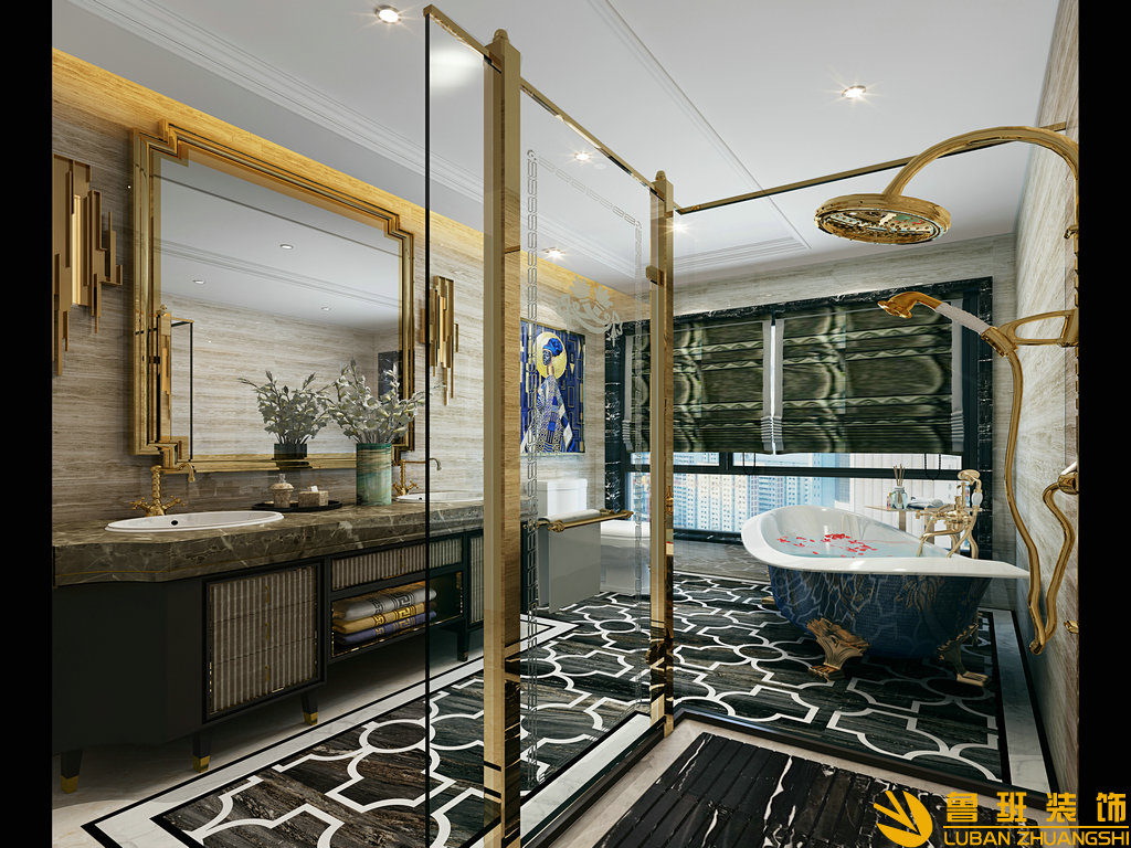 鷺湖宮340平法式新古典別墅裝飾設計主衛