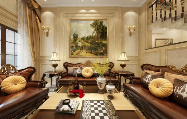 成都成都花園320平歐式別墅裝修設計